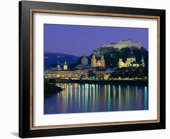 Kollegienkirche, Cathedral and Hohensalzburg Fortress, Salzburg, Austria, Europe-Gavin Hellier-Framed Photographic Print