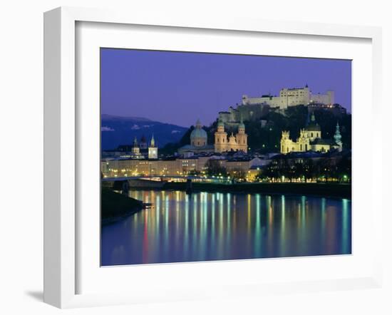 Kollegienkirche, Cathedral and Hohensalzburg Fortress, Salzburg, Austria, Europe-Gavin Hellier-Framed Photographic Print