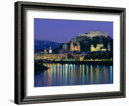 Kollegienkirche, Cathedral and Hohensalzburg Fortress, Salzburg, Austria, Europe-Gavin Hellier-Framed Photographic Print