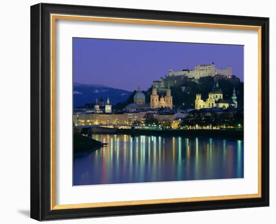 Kollegienkirche, Cathedral and Hohensalzburg Fortress, Salzburg, Austria, Europe-Gavin Hellier-Framed Photographic Print