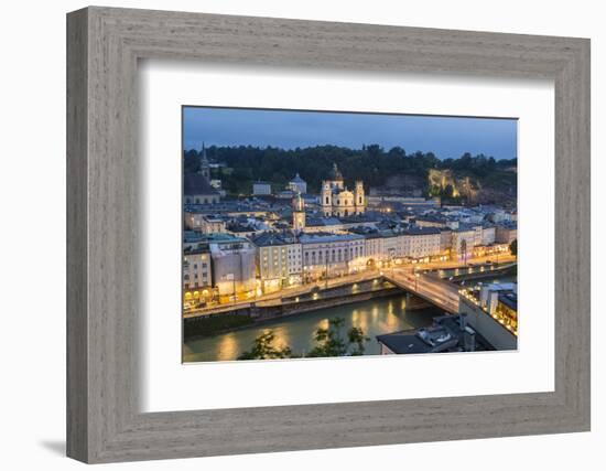 Kollegienkirche (Collegiate Church) at Dusk, Salzburg, Austria-Peter Adams-Framed Photographic Print