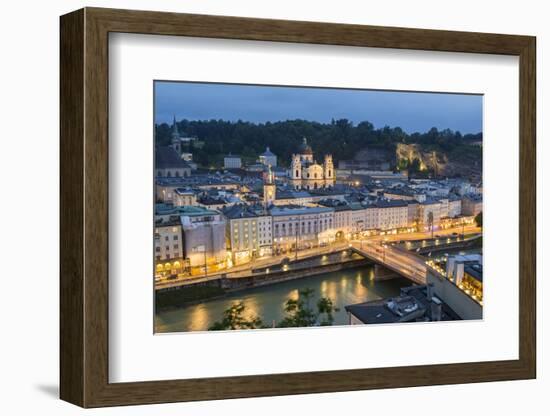 Kollegienkirche (Collegiate Church) at Dusk, Salzburg, Austria-Peter Adams-Framed Photographic Print