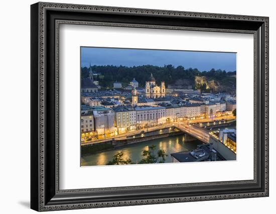 Kollegienkirche (Collegiate Church) at Dusk, Salzburg, Austria-Peter Adams-Framed Photographic Print