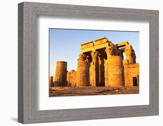 Kom Ombo Temple is unique as a completely symmetrical complex with two entrances. Edfu, Egypt.-Tom Norring-Framed Photographic Print