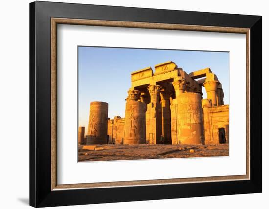 Kom Ombo Temple is unique as a completely symmetrical complex with two entrances. Edfu, Egypt.-Tom Norring-Framed Photographic Print