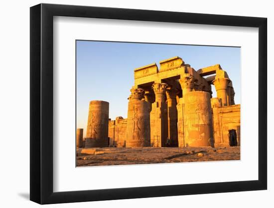 Kom Ombo Temple is unique as a completely symmetrical complex with two entrances. Edfu, Egypt.-Tom Norring-Framed Photographic Print