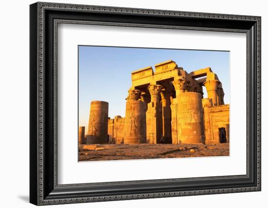 Kom Ombo Temple is unique as a completely symmetrical complex with two entrances. Edfu, Egypt.-Tom Norring-Framed Photographic Print