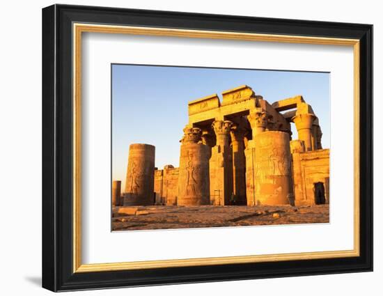 Kom Ombo Temple is unique as a completely symmetrical complex with two entrances. Edfu, Egypt.-Tom Norring-Framed Photographic Print