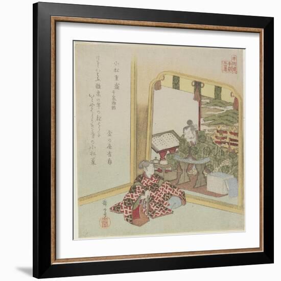 Komatsu Shigemori from the Tales of Heike, C. 1820-Yashima Gakutei-Framed Giclee Print