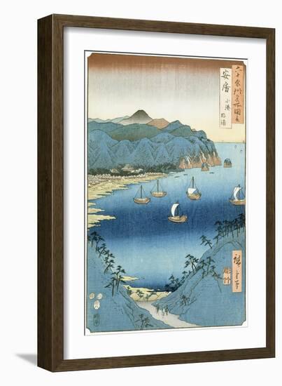 Kominato Bay, Awa Province-Ando Hiroshige-Framed Giclee Print