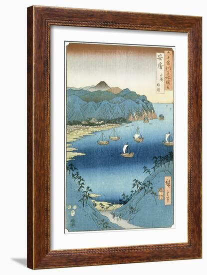 Kominato Bay, Awa Province-Ando Hiroshige-Framed Giclee Print