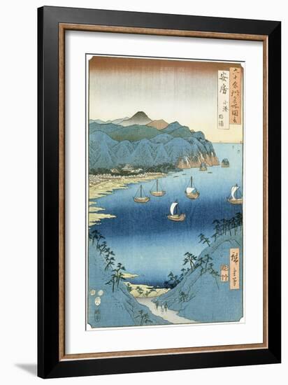 Kominato Bay, Awa Province-Ando Hiroshige-Framed Giclee Print