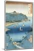 Kominato Bay, Awa Province-Ando Hiroshige-Mounted Giclee Print