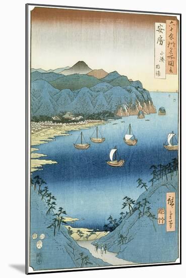 Kominato Bay, Awa Province-Ando Hiroshige-Mounted Giclee Print