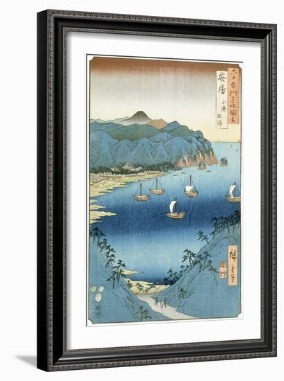 Kominato Bay, Awa Province-Ando Hiroshige-Framed Giclee Print