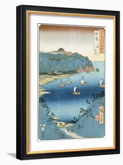 Kominato Bay, Awa Province-Ando Hiroshige-Framed Giclee Print