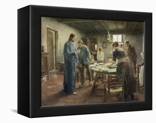 Komm Herr Jesu, Sei Unser Gast, 1885-Fritz von Uhde-Framed Premier Image Canvas
