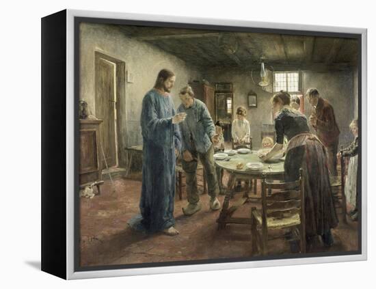 Komm Herr Jesu, Sei Unser Gast, 1885-Fritz von Uhde-Framed Premier Image Canvas