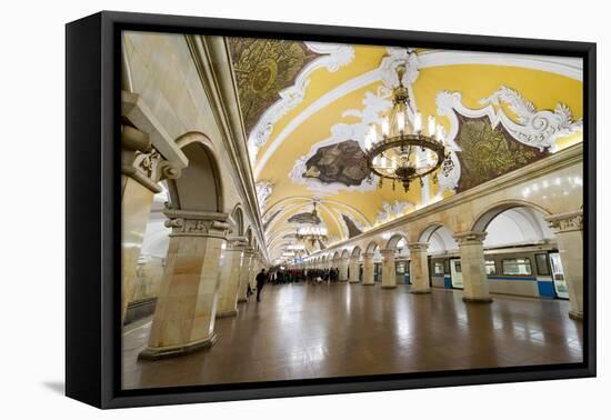 Komsomolaskaya Metro Station, Moscow, Russia, Europe-Miles Ertman-Framed Premier Image Canvas