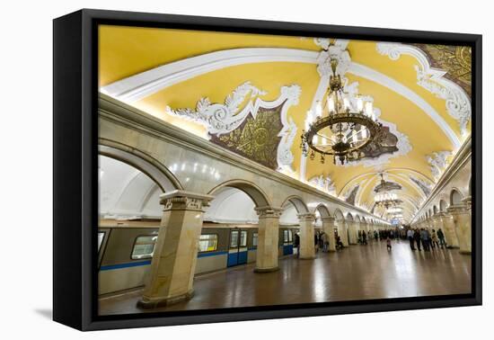 Komsomolaskaya Metro Station, Moscow, Russia, Europe-Miles Ertman-Framed Premier Image Canvas