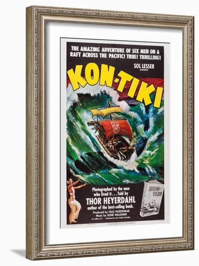 Kon-Tiki, Norwegian Poster, 1950-null-Framed Art Print