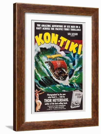 Kon-Tiki, Norwegian Poster, 1950-null-Framed Art Print