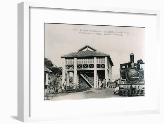 Konakry to Niger railway, Kakoulima station, Guinea, West Africa, c.1910-null-Framed Giclee Print