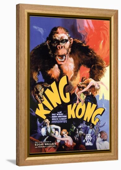 Kong, 1933, "King Kong" Directed by Merian C. Cooper, Ernest B. Schoedsack-null-Framed Premier Image Canvas