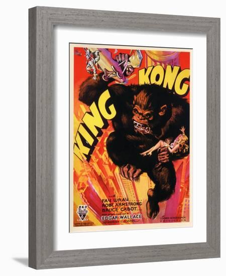 Kong, 1933, "King Kong" Directed by Merian C. Cooper, Ernest B. Schoedsack-null-Framed Giclee Print