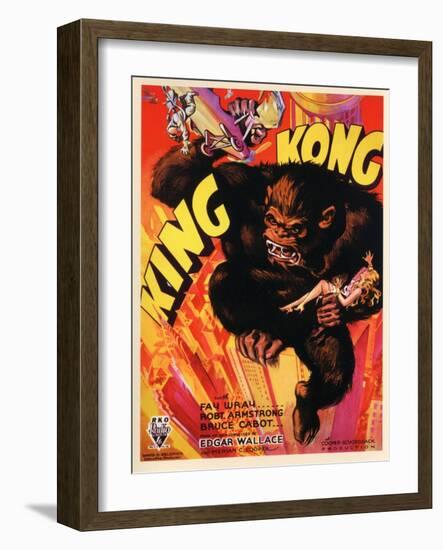 Kong, 1933, "King Kong" Directed by Merian C. Cooper, Ernest B. Schoedsack-null-Framed Giclee Print