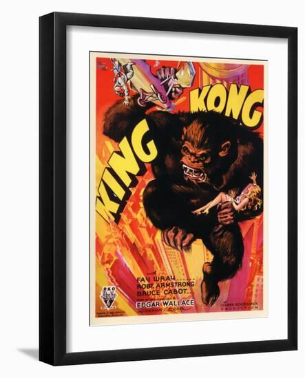 Kong, 1933, "King Kong" Directed by Merian C. Cooper, Ernest B. Schoedsack-null-Framed Giclee Print