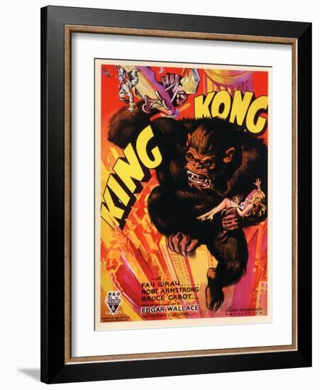 Kong, 1933, "King Kong" Directed by Merian C. Cooper, Ernest B. Schoedsack-null-Framed Giclee Print