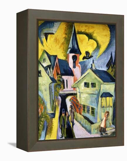 Konigstein with Red Church; Konigstein Mit Roter Kirche, 1916-Ernst Ludwig Kirchner-Framed Premier Image Canvas