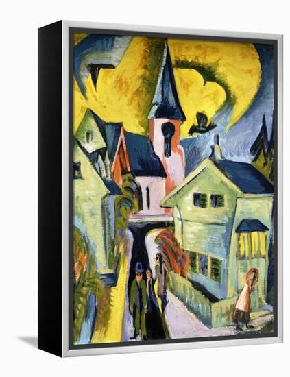 Konigstein with Red Church; Konigstein Mit Roter Kirche, 1916-Ernst Ludwig Kirchner-Framed Premier Image Canvas