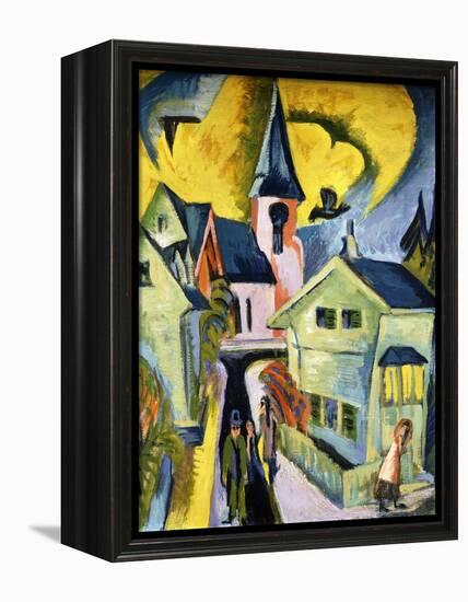 Konigstein with Red Church-Ernst Ludwig Kirchner-Framed Premier Image Canvas