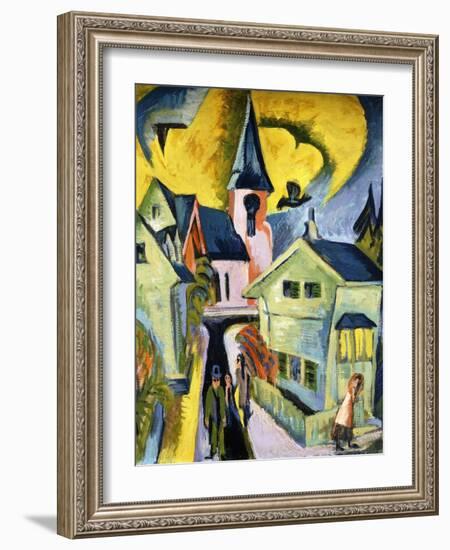 Konigstein with Red Church-Ernst Ludwig Kirchner-Framed Giclee Print