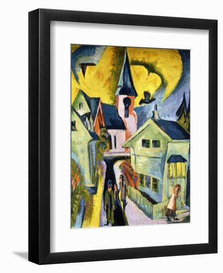 Konigstein with Red Church-Ernst Ludwig Kirchner-Framed Giclee Print