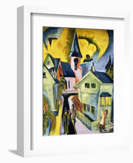 Konigstein with Red Church-Ernst Ludwig Kirchner-Framed Giclee Print