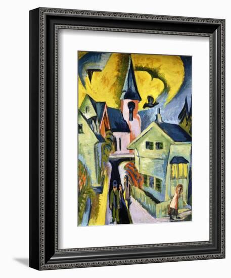 Konigstein with Red Church-Ernst Ludwig Kirchner-Framed Giclee Print