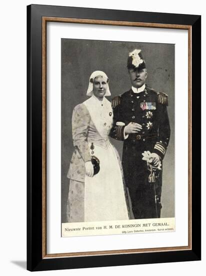 Koningin Wilhelmina Met Gemaal, Niederlande-null-Framed Giclee Print