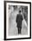 Konrad Adenauer Strolling Up the Footwalk to His Rhondorf Home-Ralph Crane-Framed Premium Photographic Print