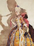 Woman and Devil (Ink and Tempera on Paper)-Konstantin Andreevic Somov-Giclee Print