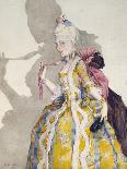 Portrait De Dame  (Portrait of a Lady) Elle Est Coiffee D'un Chapeau Fleuri a Voilette Peinture De-Konstantin Andreevic Somov-Giclee Print