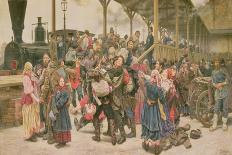 Departing for the War, 1888-Konstantin Apollonovich Savitsky-Framed Giclee Print