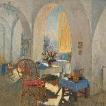A Sunny Terrace, 1930-Konstantin Ivanovich Gorbatov-Giclee Print