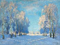 Through the Window in Winter, 1945-Konstantin Ivanovich Gorbatov-Framed Premier Image Canvas