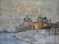 Through the Window in Winter, 1945-Konstantin Ivanovich Gorbatov-Mounted Giclee Print