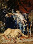 In the Studio of the Artist (Child at Fruibowl and Dog), 1881-Konstantin Jegor Makovskij-Giclee Print