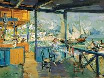 Terrace on a Sea Shore-Konstantin Korovin-Stretched Canvas