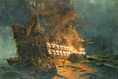 Sinking of the Redoutable after the Battle of Trafalgar-Konstantinos Bolanachi-Giclee Print